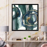 Indigo and Gold III Canvas Wall Art Print