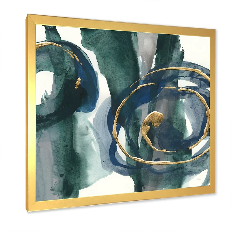 Indigo and Gold III Canvas Wall Art Print