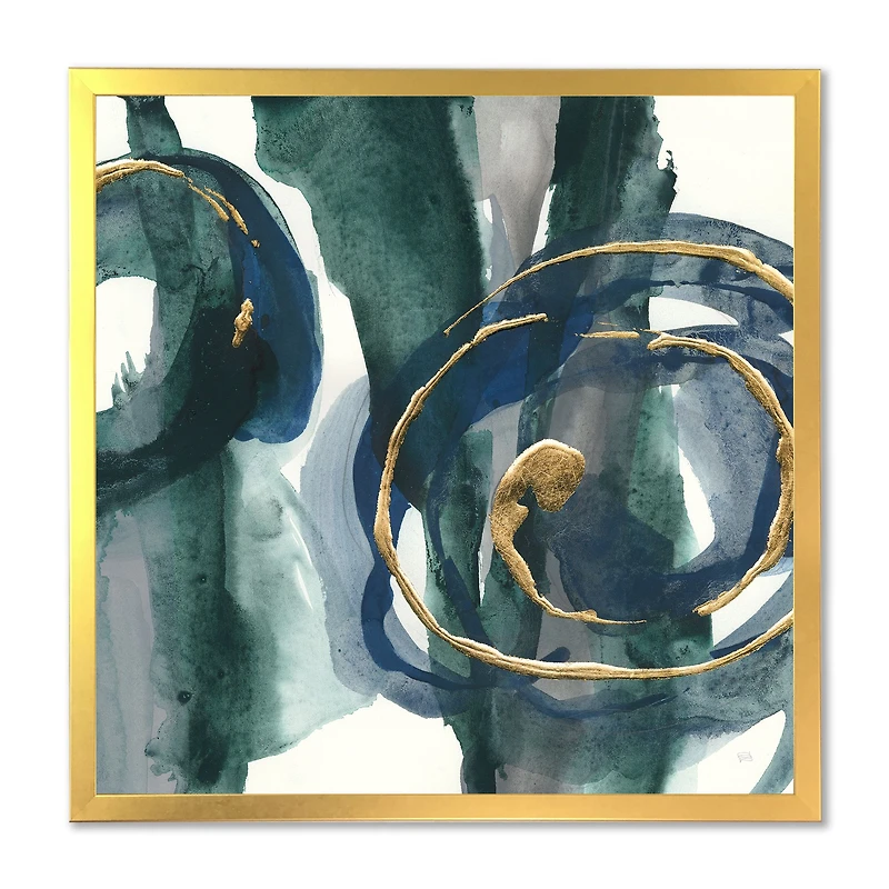 Indigo and Gold III Canvas Wall Art Print