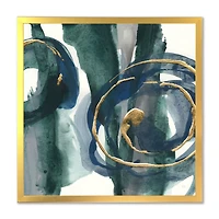 Indigo and Gold III Canvas Wall Art Print