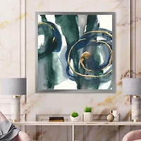 Indigo and Gold III Canvas Wall Art Print