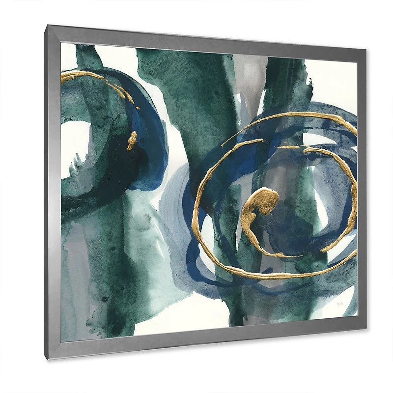Indigo and Gold III Canvas Wall Art Print