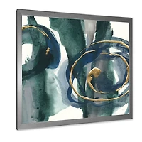 Indigo and Gold III Canvas Wall Art Print