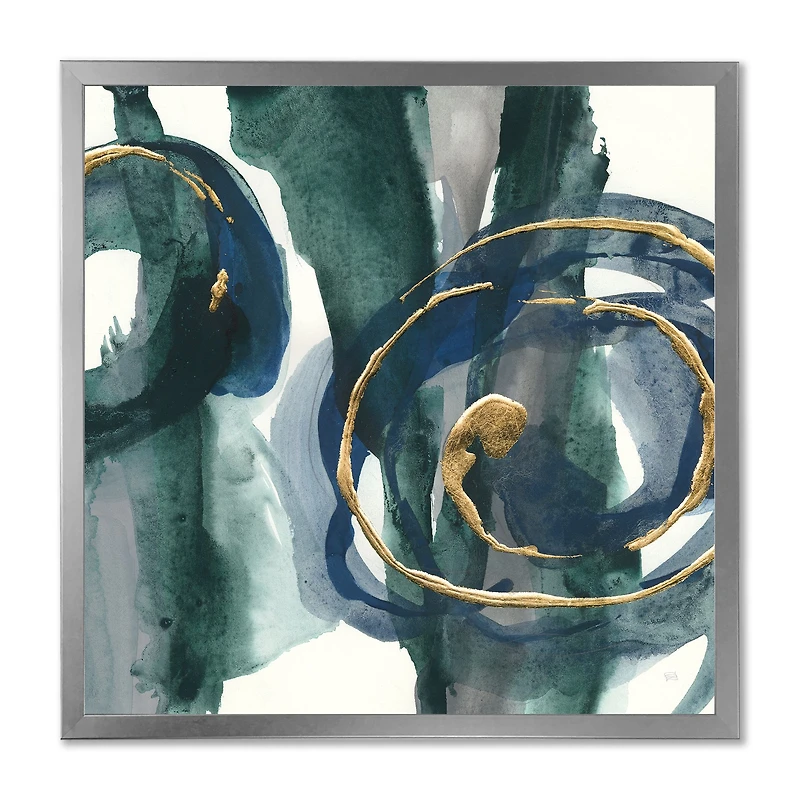 Indigo and Gold III Canvas Wall Art Print