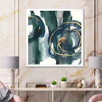 Indigo and Gold III Canvas Wall Art Print