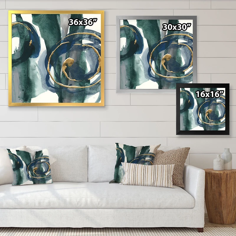 Indigo and Gold III Canvas Wall Art Print