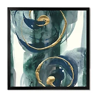 Mettalic Indigo and Gold II  Wall Art