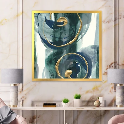 Mettalic Indigo and Gold II Wall Art
