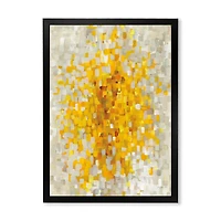 Glam Yellow Explosion Blocks  Canvas