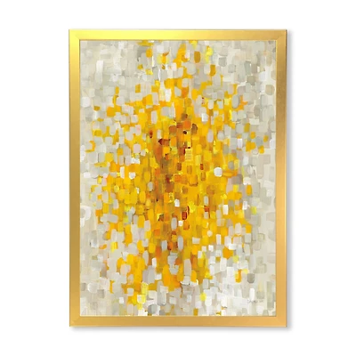 Glam Yellow Explosion Blocks  Canvas