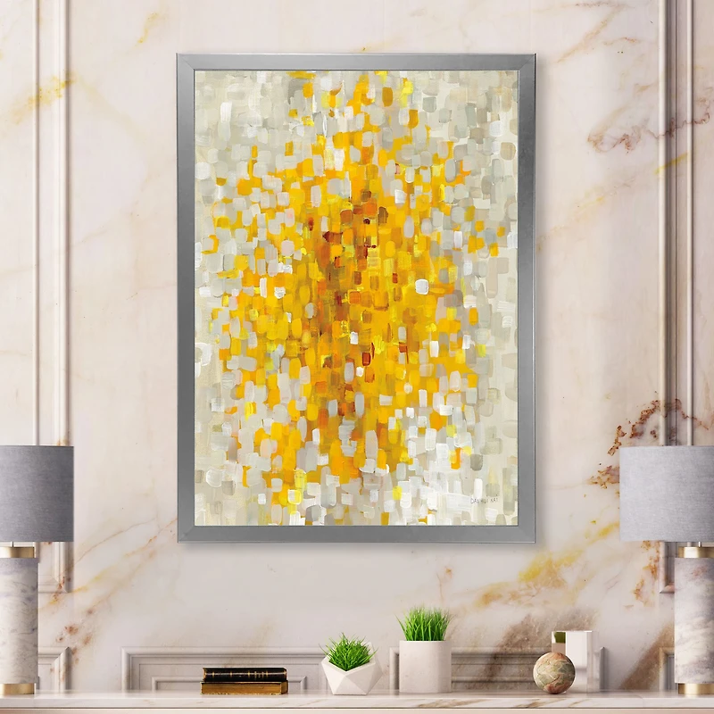 Glam Yellow Explosion Blocks  Canvas