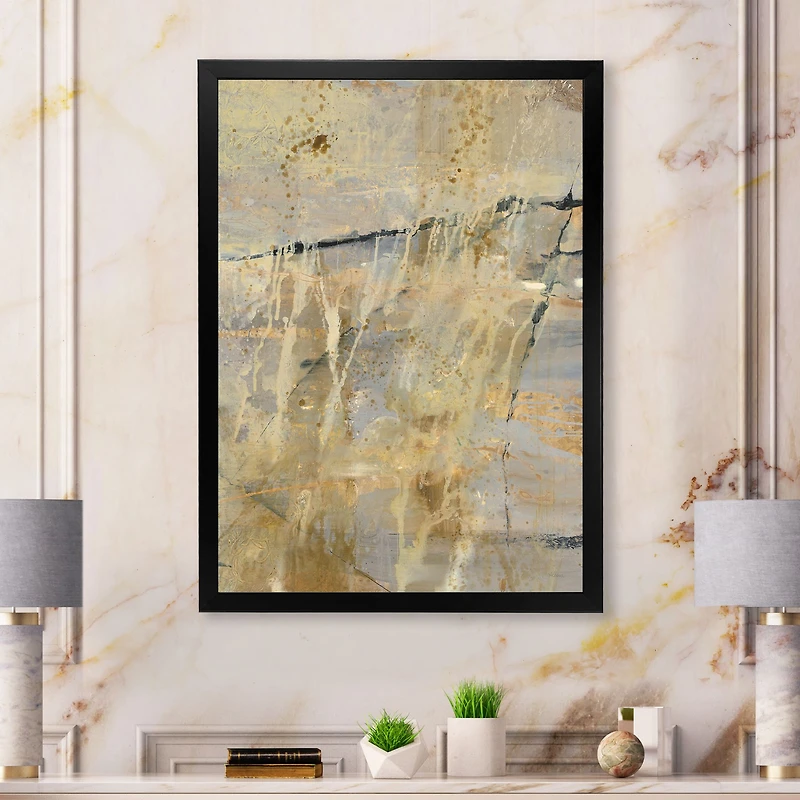 Geometric Cream Block II  Wall Art