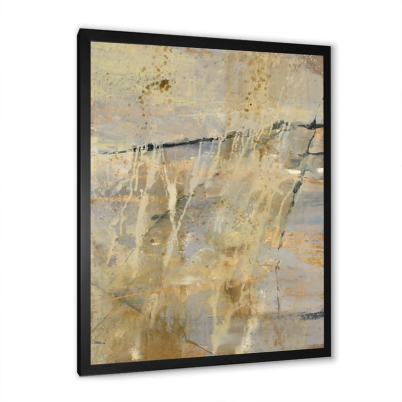 Geometric Cream Block II  Wall Art