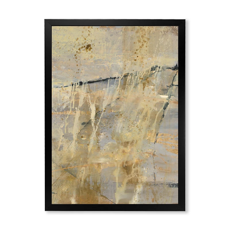 Geometric Cream Block II  Wall Art