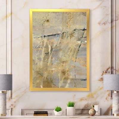 Geometric Cream Block II  Wall Art