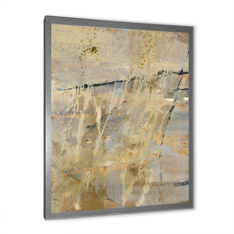 Geometric Cream Block II  Wall Art