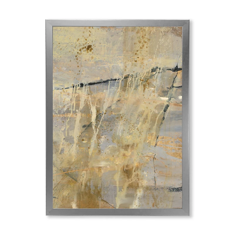 Geometric Cream Block II  Wall Art