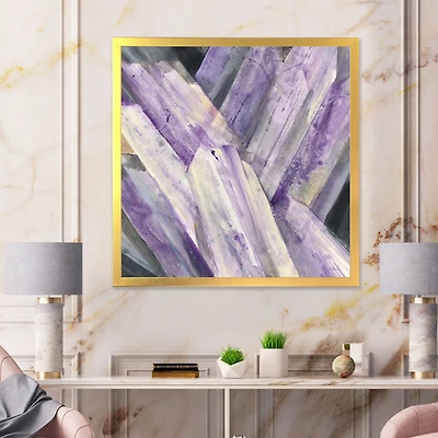 Geometric Purple Glacier  Wall Art