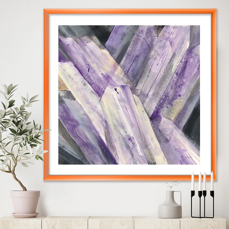 Geometric Purple Glacier  Wall Art