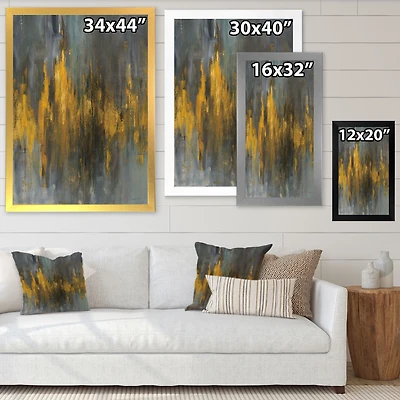 Toile « Black and Gold Glam Abstract »