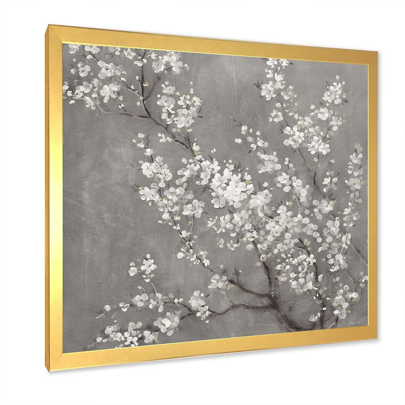 White Cherry Blossoms II Canvas Wall Art Print