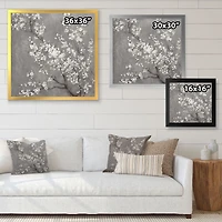 White Cherry Blossoms II Canvas Wall Art Print