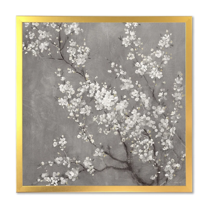 White Cherry Blossoms II Canvas Wall Art Print