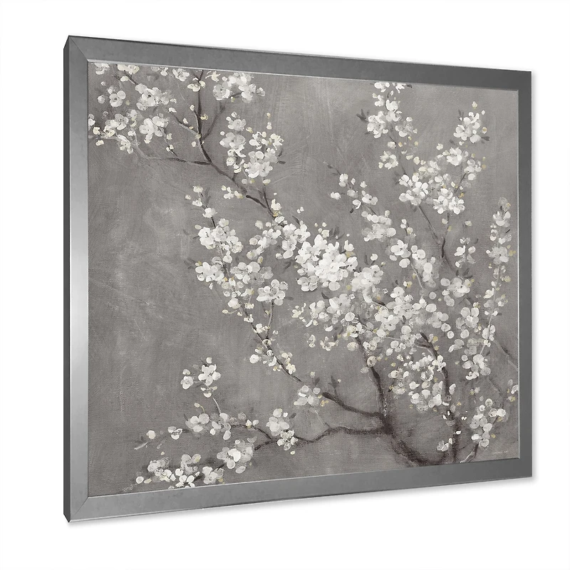 White Cherry Blossoms II Canvas Wall Art Print