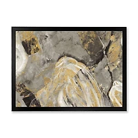 Painted Gold Stone Canvas Art