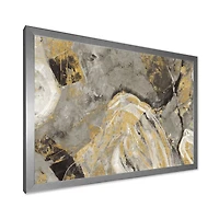 Painted Gold Stone Canvas Art