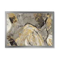 Painted Gold Stone Canvas Art
