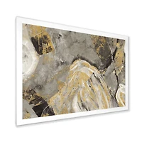 Painted Gold Stone Canvas Art