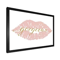 Fashion Glam Lips on Gold II  Wall Art