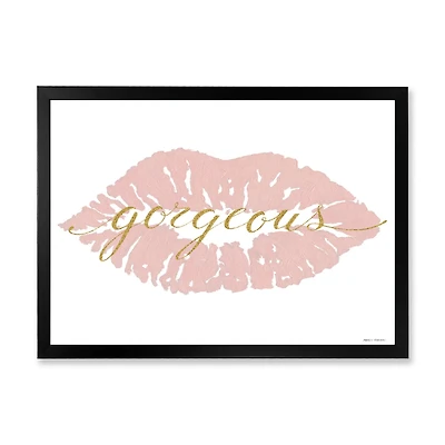 Fashion Glam Lips on Gold II  Wall Art