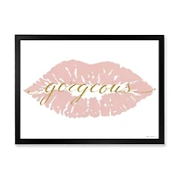 Fashion Glam Lips on Gold II  Wall Art