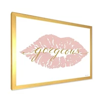 Fashion Glam Lips on Gold II  Wall Art