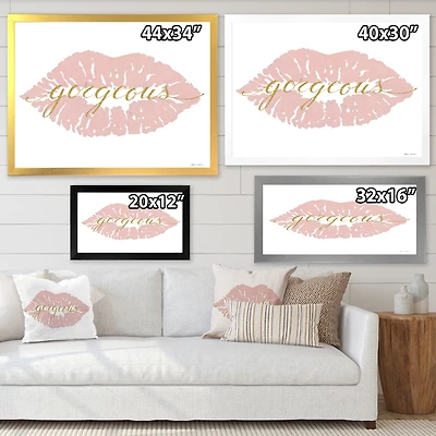 Toile « Fashion Glam Lips on Gold II »