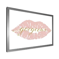 Fashion Glam Lips on Gold II  Wall Art