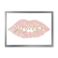 Fashion Glam Lips on Gold II  Wall Art