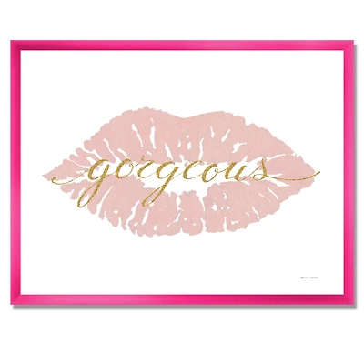 Fashion Glam Lips on Gold II  Wall Art