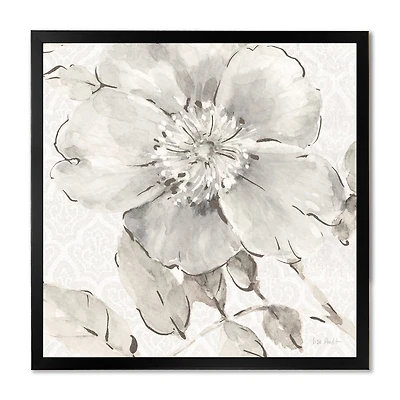 Toile « Indigold Grey Peonies II »