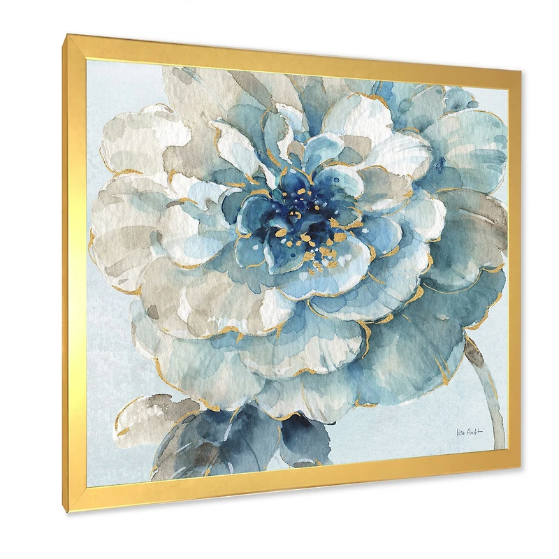 Indigold Watercolour Flower II  Canvas Wall Art Print