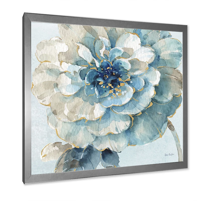 Indigold Watercolour Flower II  Canvas Wall Art Print