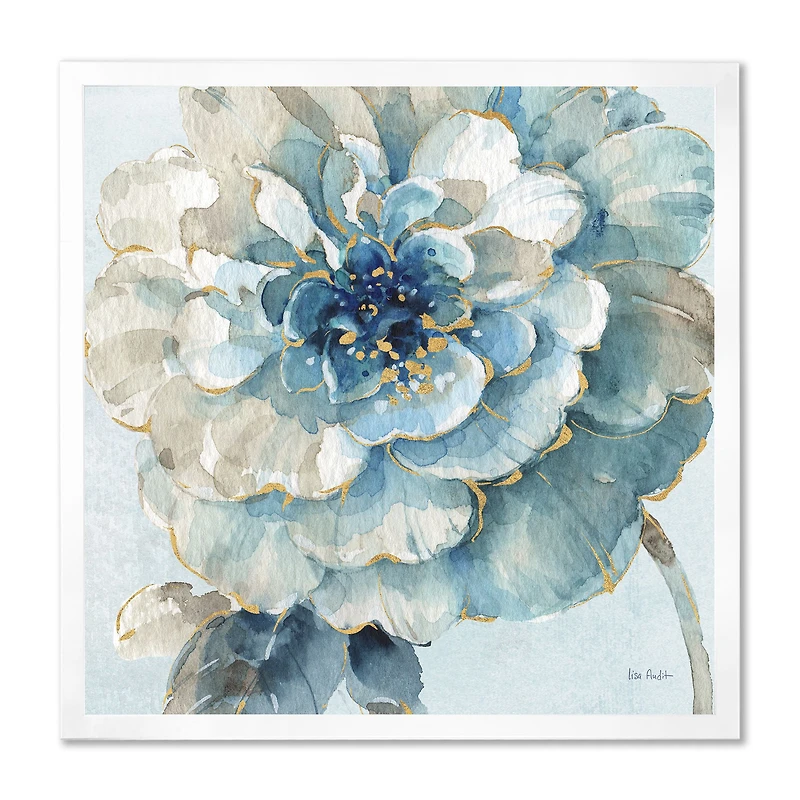 Indigold Watercolour Flower II  Canvas Wall Art Print