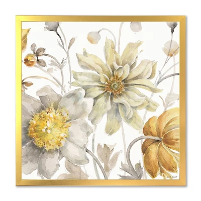 Fields of Gold Watercolor Flower V  Canvas