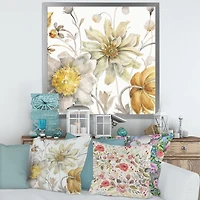 Fields of Gold Watercolor Flower V  Canvas