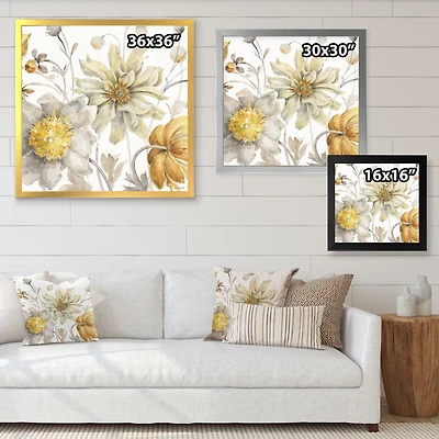 Toile « Fields of Gold Watercolor Flower V »