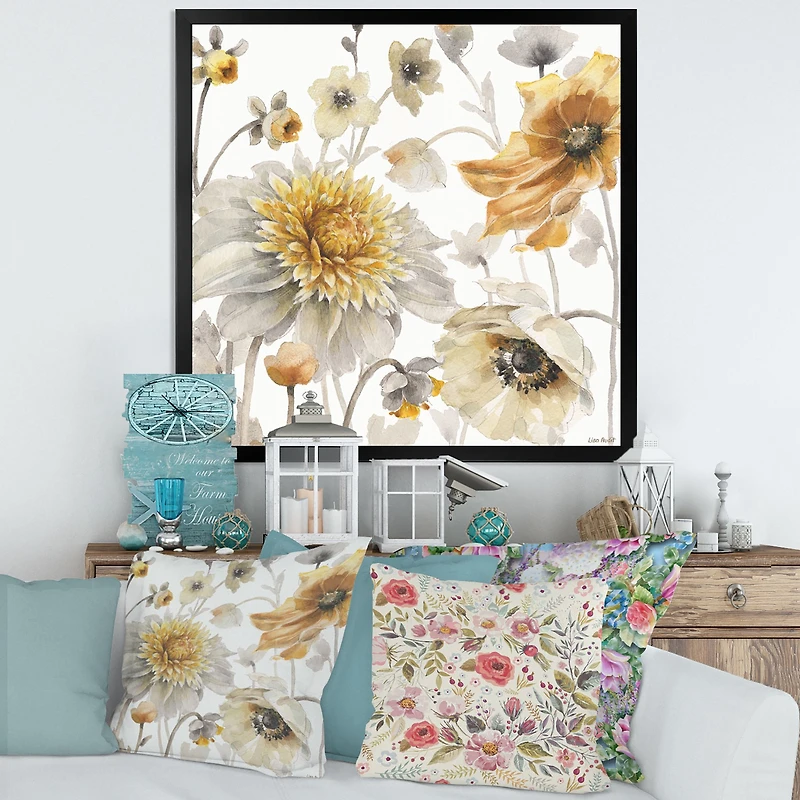 Fields of Gold Watercolor Flower VI  Wall Art