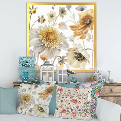 Fields of Gold Watercolor Flower VI  Wall Art