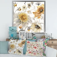 Fields of Gold Watercolor Flower VI  Wall Art